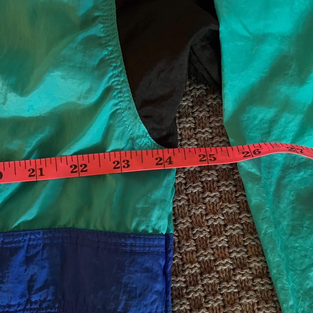 Vintage Adidas ACG Pullover Windbreaker Color: Turquoise Blue and Purple Size: L - Picture 13 of 14